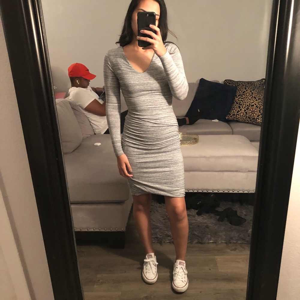 Grey midi dress